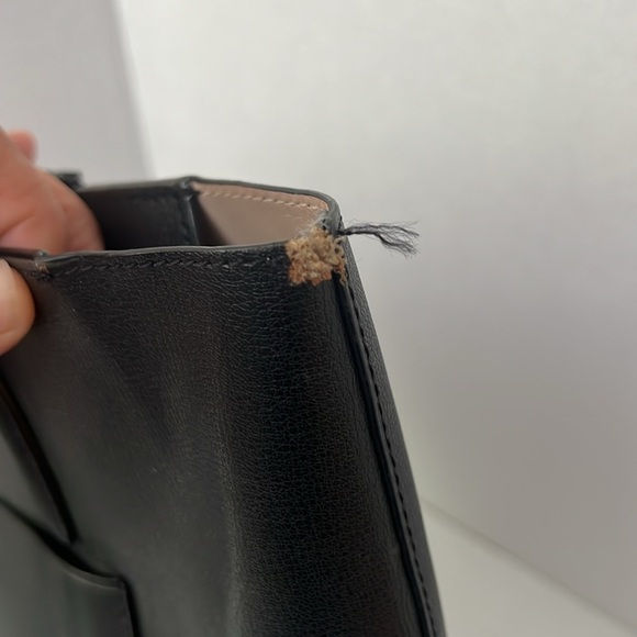 Kate Spade New York Adel Black Leather Tote Shoulder Bag Purse Zip Top - Picture 5 of 16